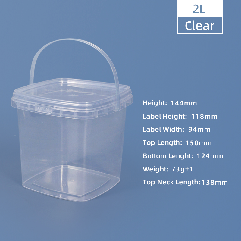 Low Priced Reusable Square and Circular Shapes Plastic Bucket with Handle from UMETASS
