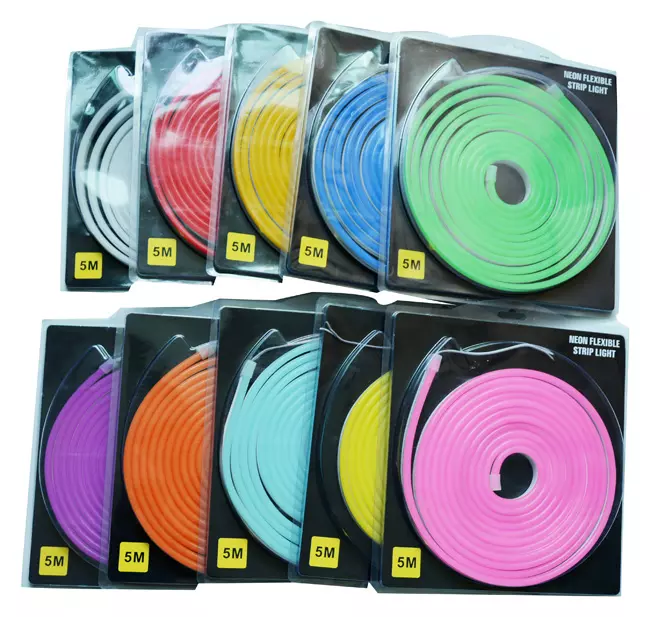 Green 6 X 12mm IP65 DC 12V Flex Single Neon Light 250-300LM