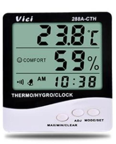 Quality 288 Cth 158F Digital Alarm Thermometer , Indoor Temperature Humidity Meter for sale