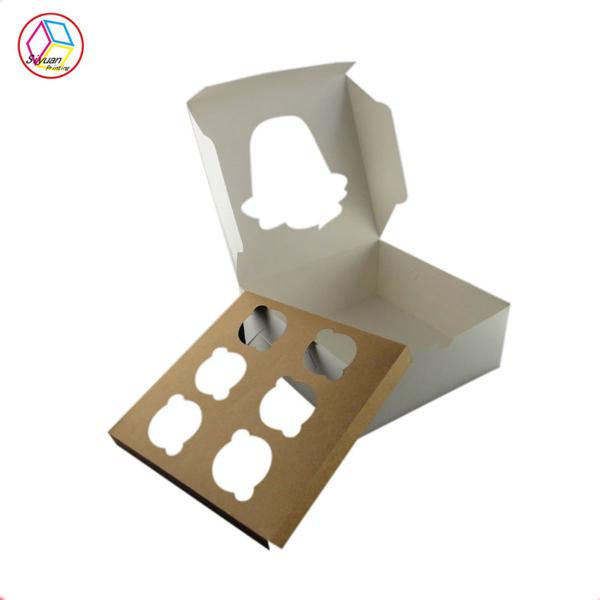 Birthday Cupcake Boxes With Clear Window Sliding Type OEM Service