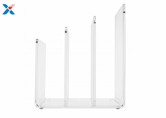 3 Sections Acrylic File Organizer , Clear Acrylic Office Organizer OEM Available