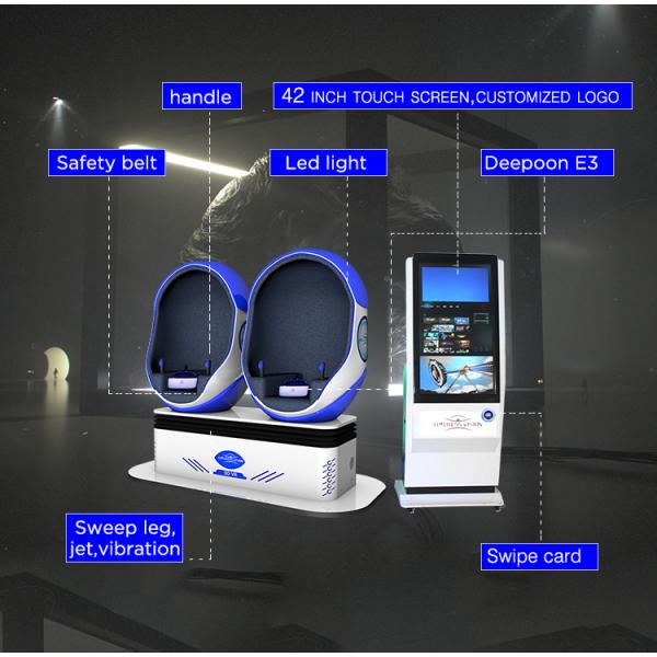 Customized Color 2500W 9D VR Cinema Coin Operated For Park