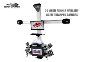 High Speed CPU 3D Wheel Aligner , Wheel Alignment Equipment Manual Height Adjustment