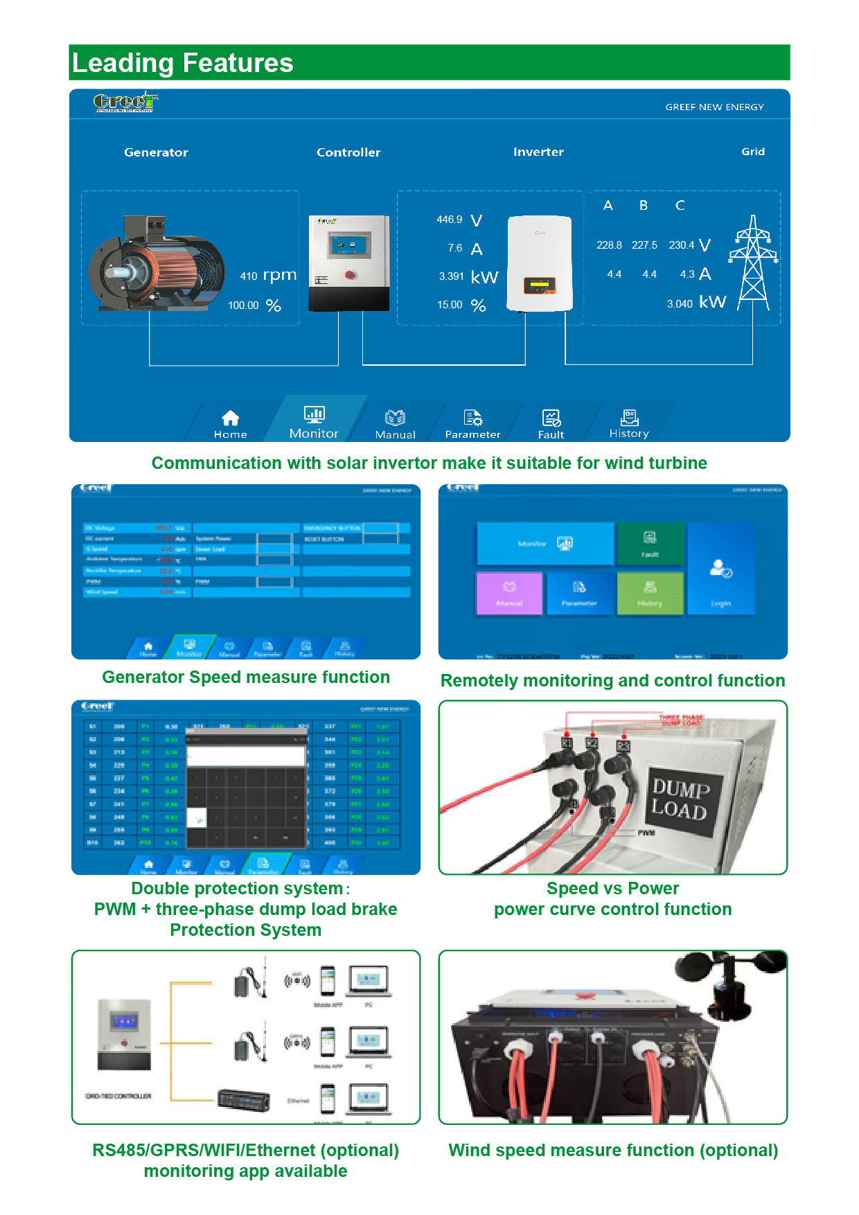 5kw On Grid Controller with dump load for Wind Generator Systems