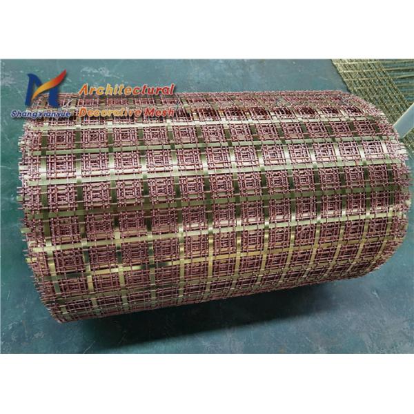 10mm Architectural Woven Wire Mesh Brass Copper Wire Mesh Screen