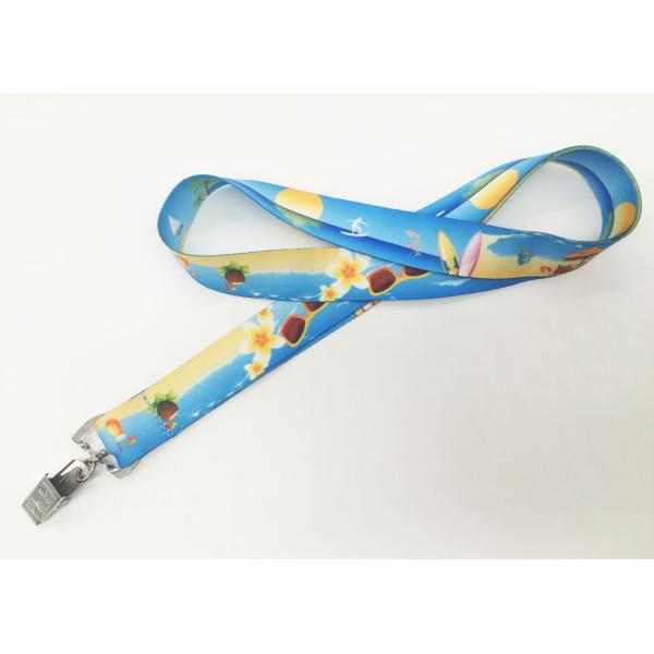 School Use Polyester Dye Sublimation Lanyards Customized Logo For Safety
