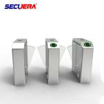 Access control system fingerprint turnstile gate qr code reader flap turnstile
