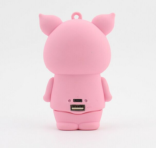 Laptop 5200mah Lipstick Power Bank , PVC Cartoon Cattle External Battery Pack