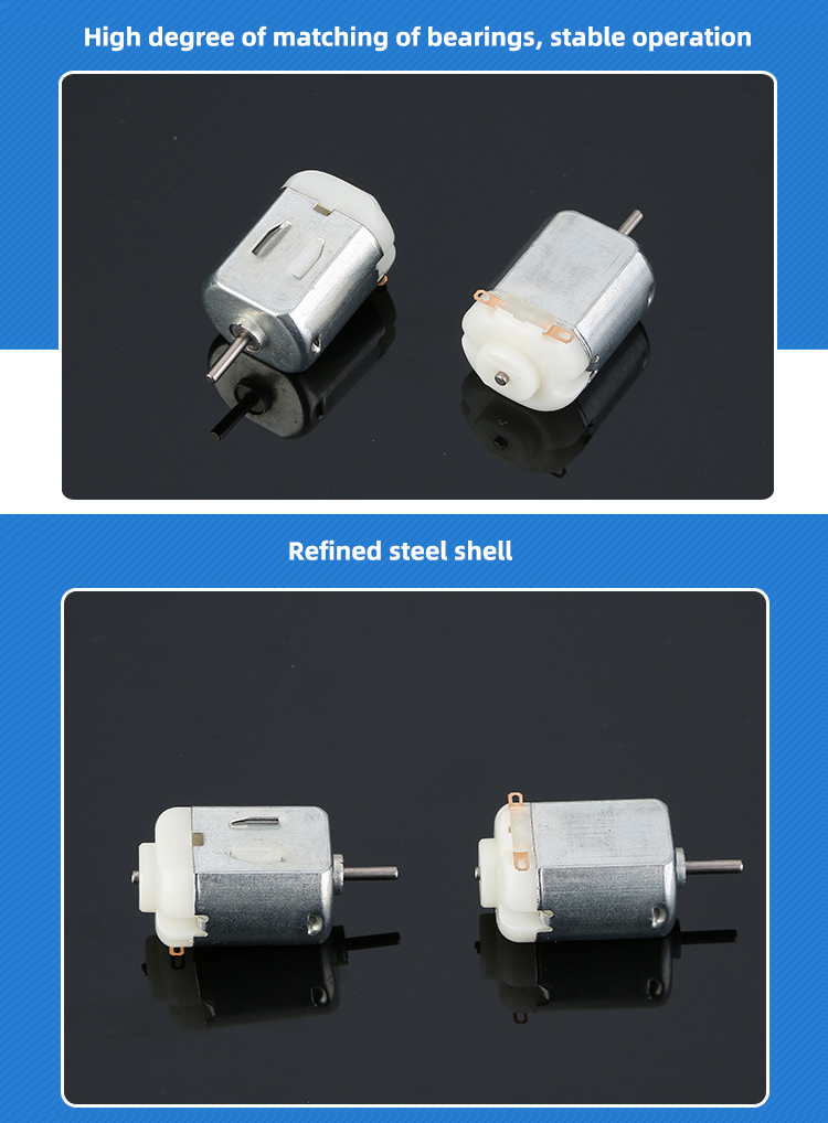Faradyi Customized 3V High Torque High Speed 130 DC Motor Intelligent Rc Hobby for Diy Mini Fan