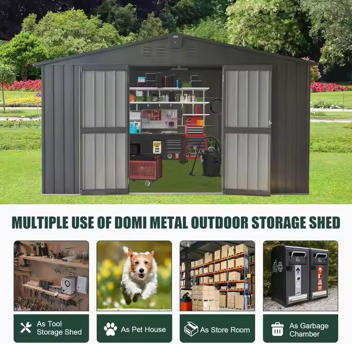 Yardmaster 8 X 6FT Dark Grey Outdoor Garden Storage Building Yard Shed