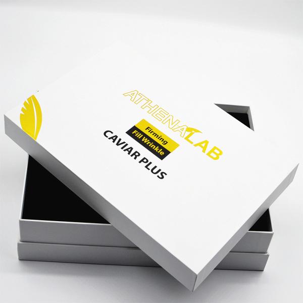 Rigid Paper Makeup Packaging Boxes 157g With Black EVA Inlay Cutouts