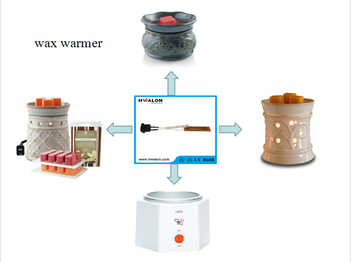 Safety Yellow Paper Insulation PTC Ceramic Heater For Hot Glue Gun