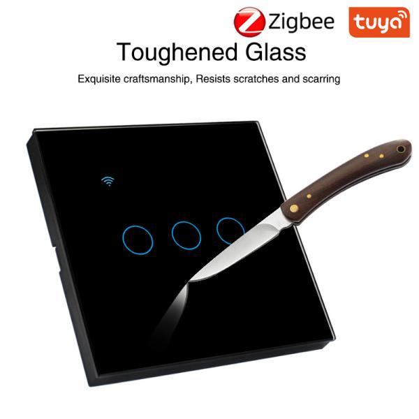 UBARO 86 Type Smart Tuya Zigbee Switch App Remote Control Support Google Assistant Amazon Alexa Yandex Alice