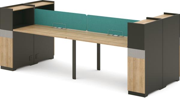 Quality 2.6M / 3M Office Table Cubicle Partition Melamine Table Partition Divider for sale