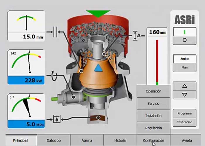 Mining Quarry Stone Cone Crusher Machine Easy Adjustment With ARIS Computer