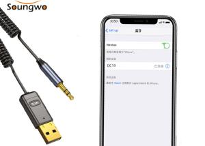 China BLE5.0 Car Kits Audio Bluetooth Receiver 3.5mm Jack For Navigation Broadcast wholesale