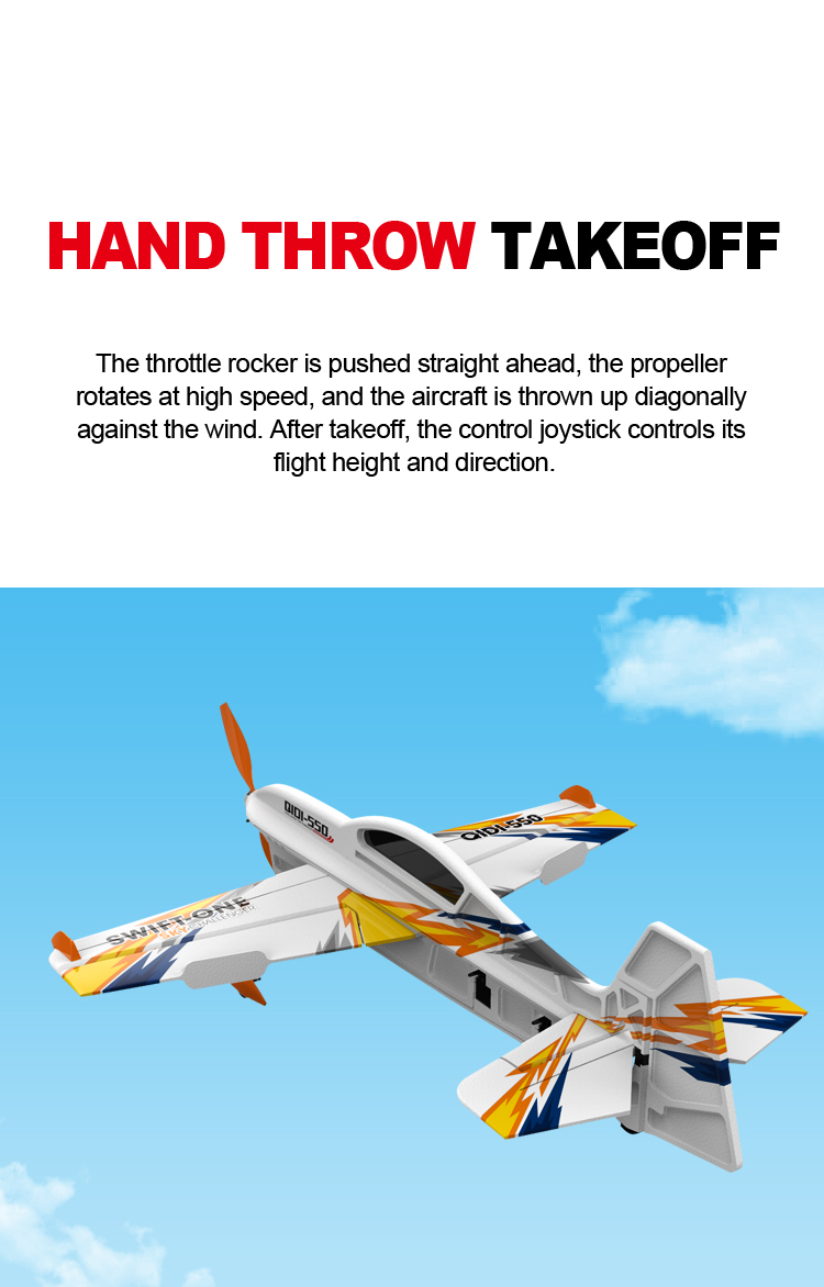 Electric Power Source A550 Four Channels Mini Size Aerobatic Flying 3d 6g Rc Airplane Toys Rtf 10mins Playing Time