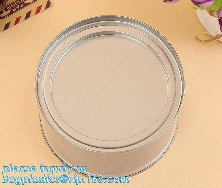 clear PVC PET can for food canning,Customized round clear paint can with tin lid,paint can with tin top & bottom and han