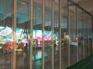 China 80% Transparency Led Mesh Screen , Transparent Led Curtain Display For Chain Stores wholesale