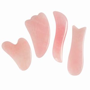 China 4 Pieces Rose Quartz Jade Gua Sha wholesale