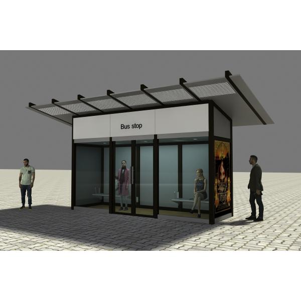 Outdoor Light Box L4000mm Wifi Solar Bus Shelter
