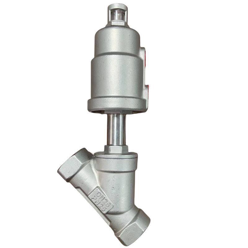 CF8/CF8m NPT Thread Double Acting Pneumatic Angle Seat Valve
