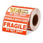 Recyclable Fragile Label THIS SIDE UP Shipping Warning Sticker Roll