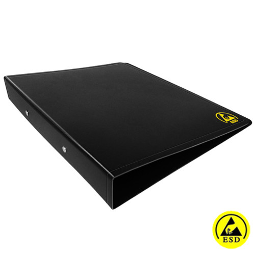 A4 40mm Thick Black ESD File Folder With 2 Side Holes