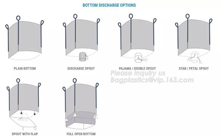 customizable PP u-panel baffle big bag /coated white woven PP jumbo bag/ventilated 4 panel baffle bag/all colors availab