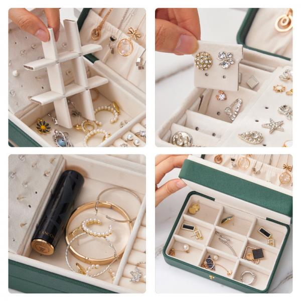 Multilayer Earring Necklace Jewelry Storage Box Clamshell Packaging Box