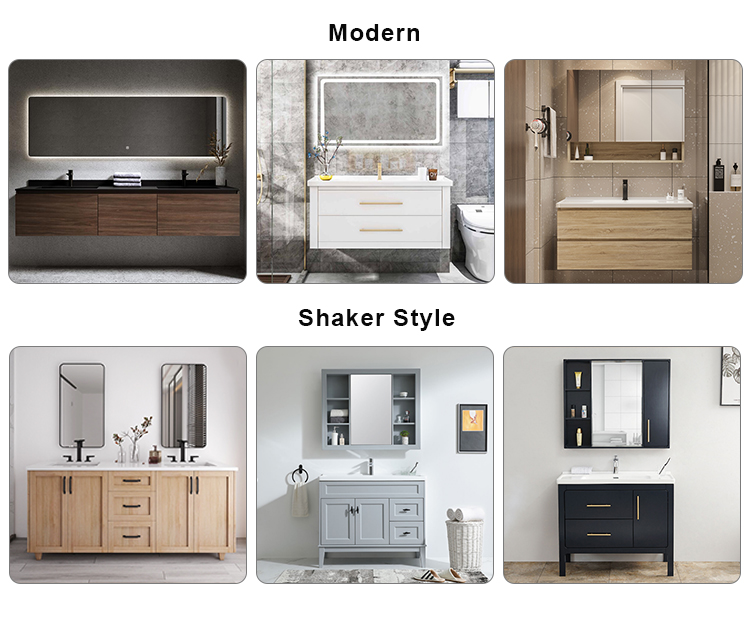 MR-MDF Material Freestanding Double Sink Modern Floating Bathroom Vanities for at Low