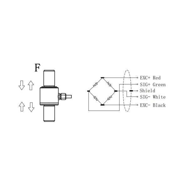 1-2 Ton Tension Force Sensor 700 Ohms High Capacity Load Cell