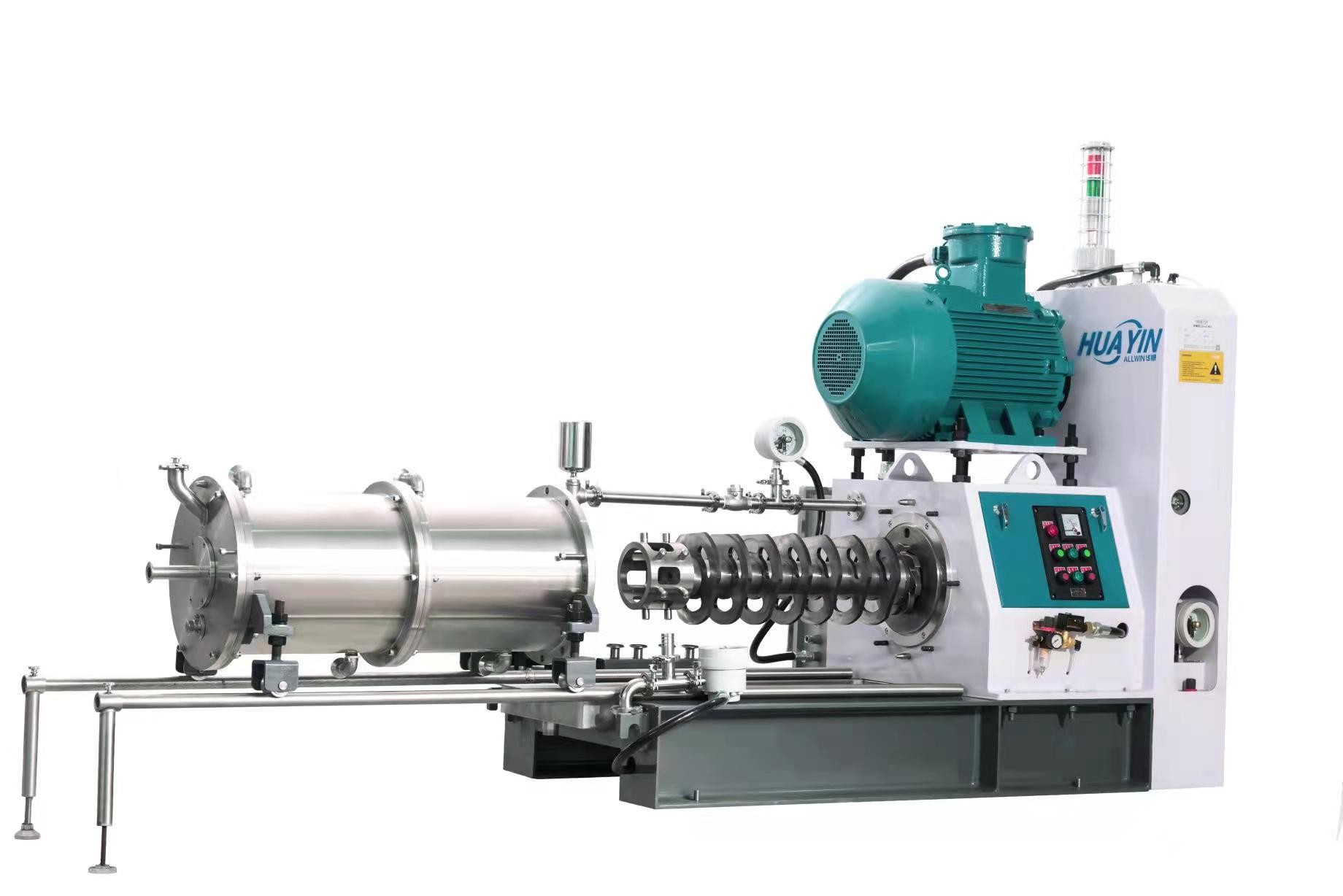 SUS304 /316 Steel Disk Type 50L Horizontal Sand Mill For Chocolate Nut Paste Less 20um 40°C