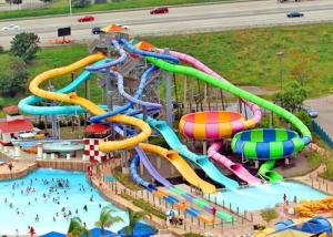 China Interactive Family Water Slide , Adult Fiberglass Residential Pool Slides wholesale