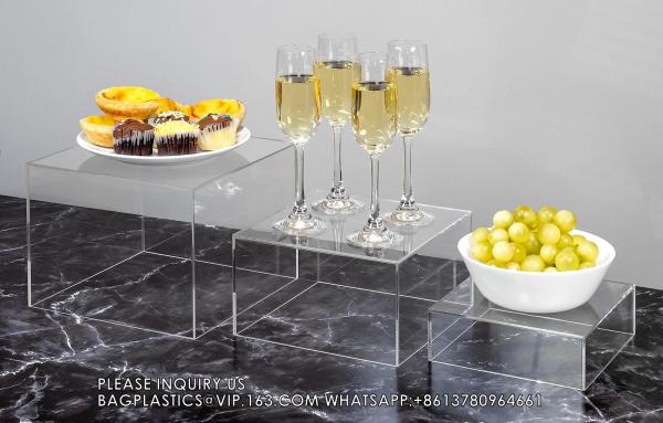 Acrylic Boxes Acrylic Display Nesting Cubes 5 Sided With Hollow Bottoms Display