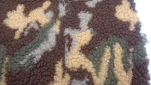 China Bonded Camouflage Patterned Lamb Fabric 100% Polyester 400 GSM wholesale