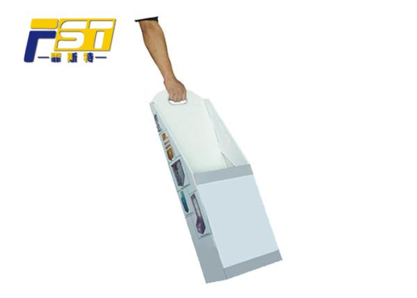 Quality Eco-friendly Paper Cardboard Trolley Foldable Box with Wheels For Promotion for sale