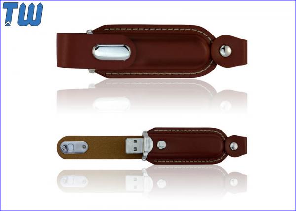 Quality Noble Full Leather 4GB USB Memory Stick Long Disk Company Promotional for sale