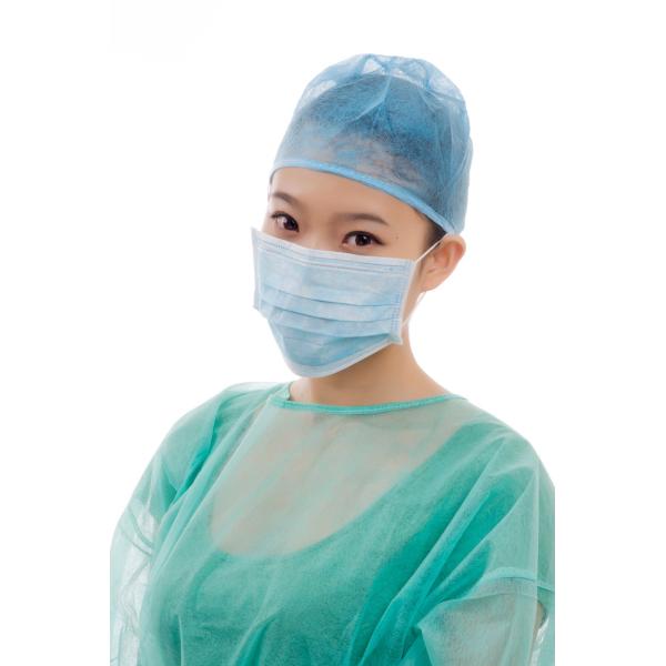 Non-Woven Disposable Odorlees Facemask 3ply With Earloop white/blue/green