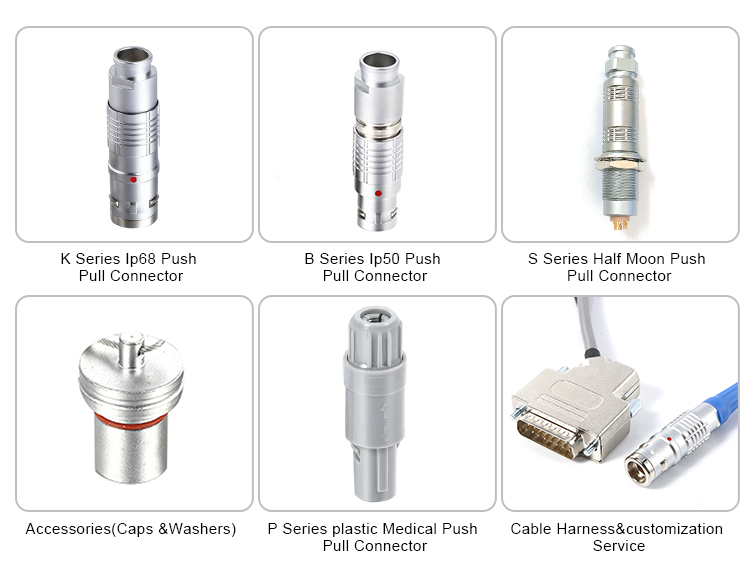 3 Pin 4 Pin Circular Plastic Connector Medical Plastic Plug Cable Connector PAG 1P