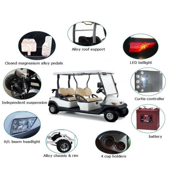 Metallic Red Color Electric Fuel Type Golf Carts DC Motor 4 Passengers Cheap Golf Buggy For Sale