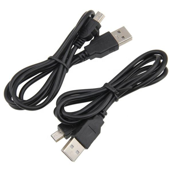 Custom Shied Mini B 5 PIN USB 2.0 Charger Data Cable For PS3 controller camera