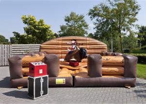 China Inflatable Riding Mechanical Bull Rodeo Ride , Inflatable Mechanical Bull Mattress wholesale
