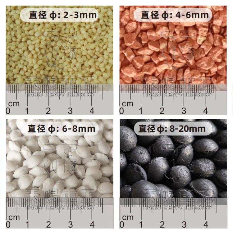 2-8mm Fertilizer Granulator Rotary Drum Granulator for Dry Powder Production