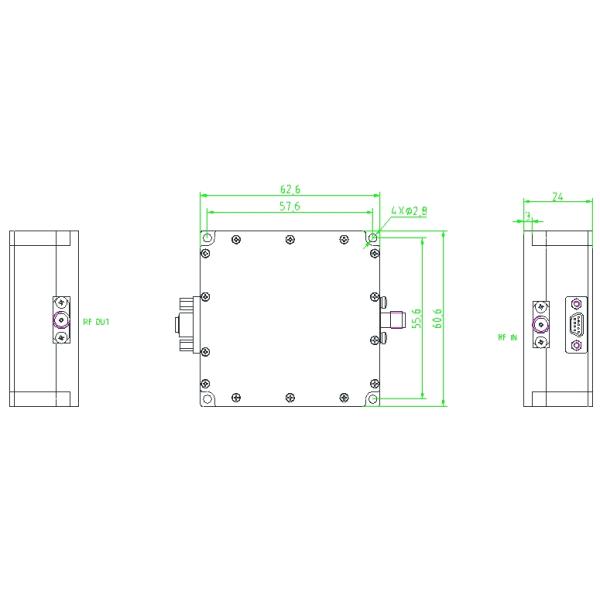 High-Power Device 2400-2500MHz 5W RF Power Amplifier for 2.4GHz Wireless Communication