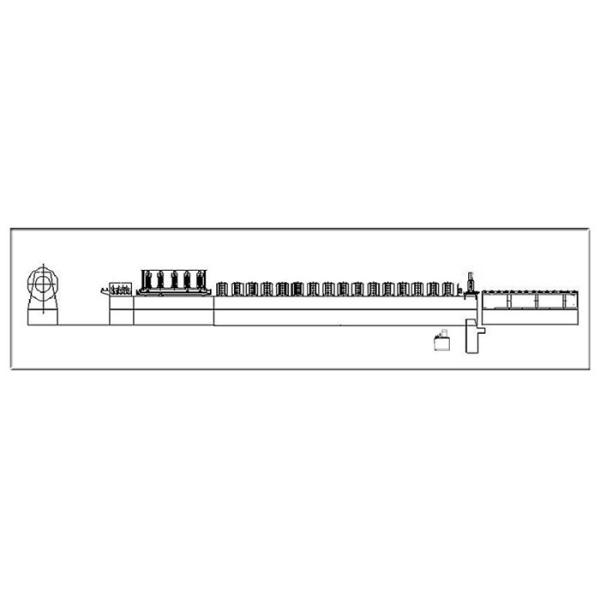 G550 Material CNC Roll Forming Machine , Galvanized Steel Hat Channel Roll Former