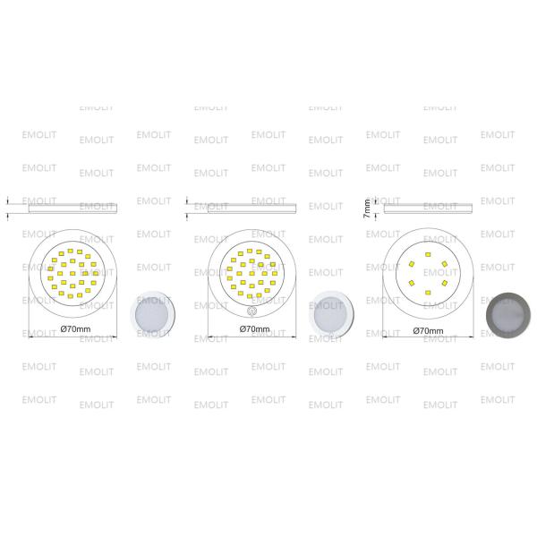 Aluminum Cover Spot and Flat LED Furniture Cabinet Lamp CE Approval