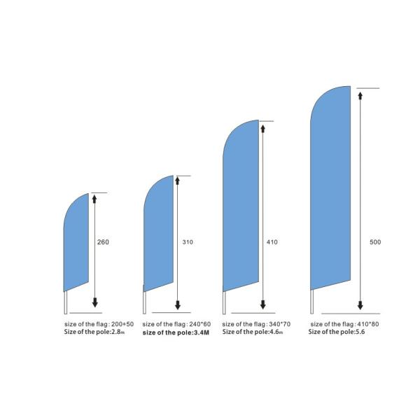 feather flag size Double Sides Feather Flags and Banners