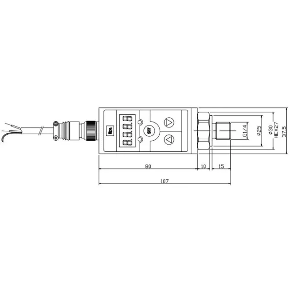 24Vdc 4-20MA 2-point Control Digital Pressure Switch With LCD / LED Display Controller Switch