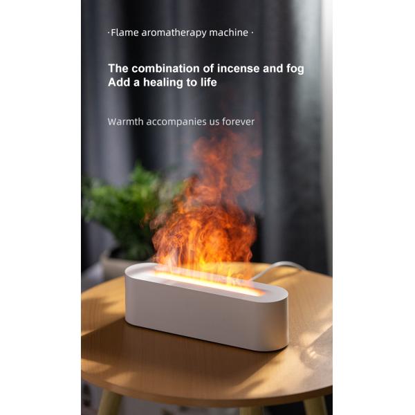 HOMEFISH Flame Humidifier Aromatherapy Machine 150ML Capacity RGB Flame Effect for Bedroom Desktop